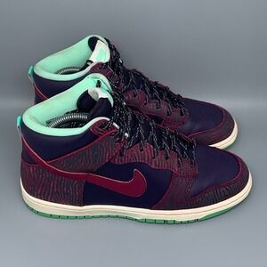 Nike Dunk High Skinny Print Skate Shoes 543242-500 Women's Sz‎ 8.5
